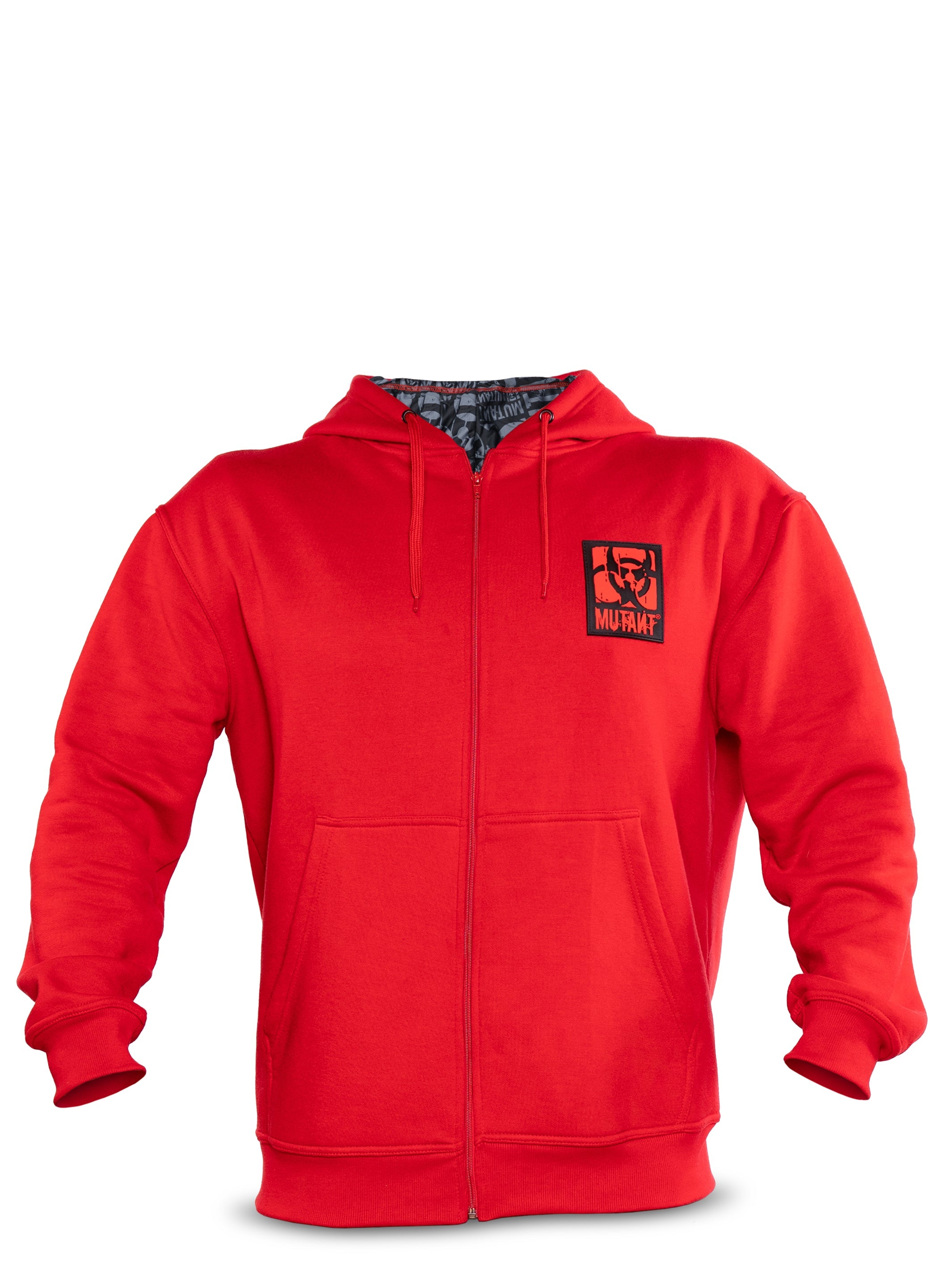 Patched Zip-Up Gym Hoodie (Red) – MUTANT Canada